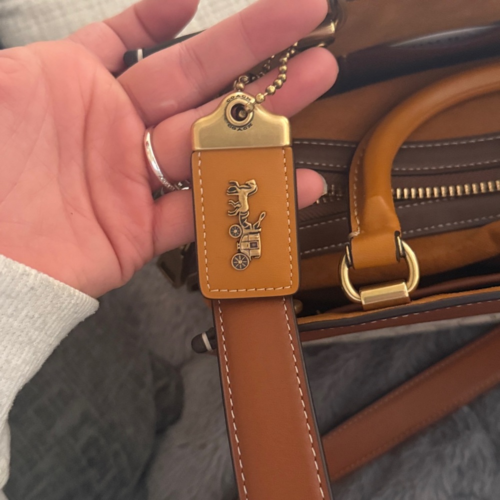 Brown and Tan Women's Handbag - Picture 7 of 13